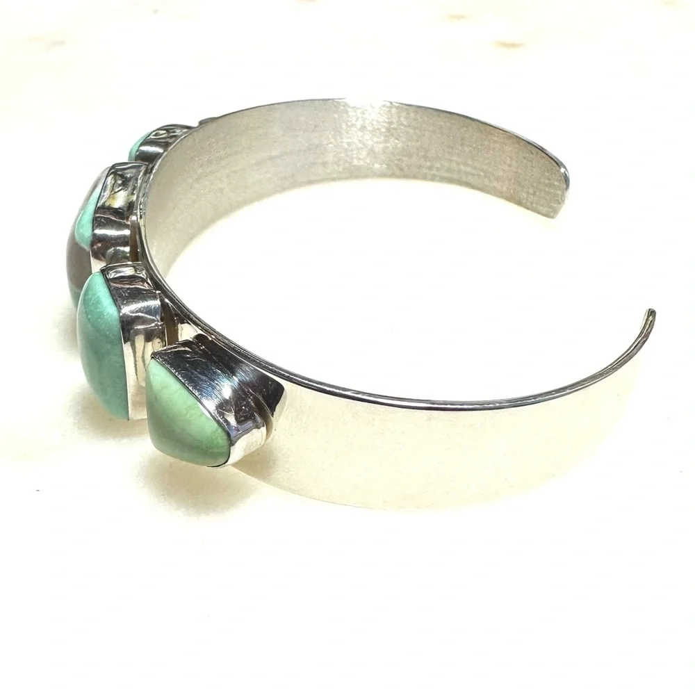 Jay King Green Variscite | Solid Sterling Silver Cuff Bracelet
